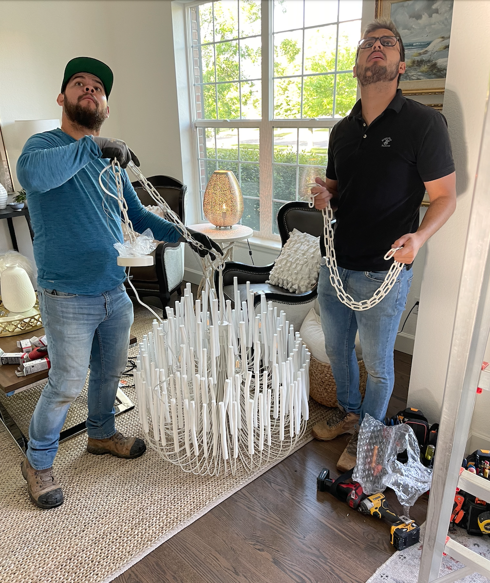 Chandelier Installation